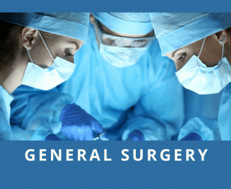three doctors in operating room performing general surgery Milestone Ambulatory Surgery Center Colorado